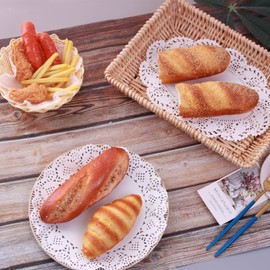 Sliverdew Sliverdew 90 Pieces Paper Doilies, 3 Sizes White Lace Paper Doilies Round Paper Doilies for Buffet Cake Fried Food Party Wedding Tableware Decoration