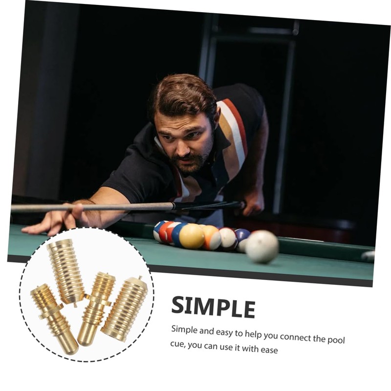 KONTONTY Billiard Stick Replacement Parts Pool Extension Screws Joints Kit