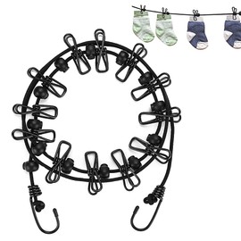 Portable Clothesline,Retractable Clothesline For Travel With 12 Wire Clips For Outdoor Camping Travel Clothes Laundry Drying