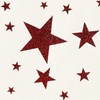 Gift Wrap - Stars - Red Glitter on Cream