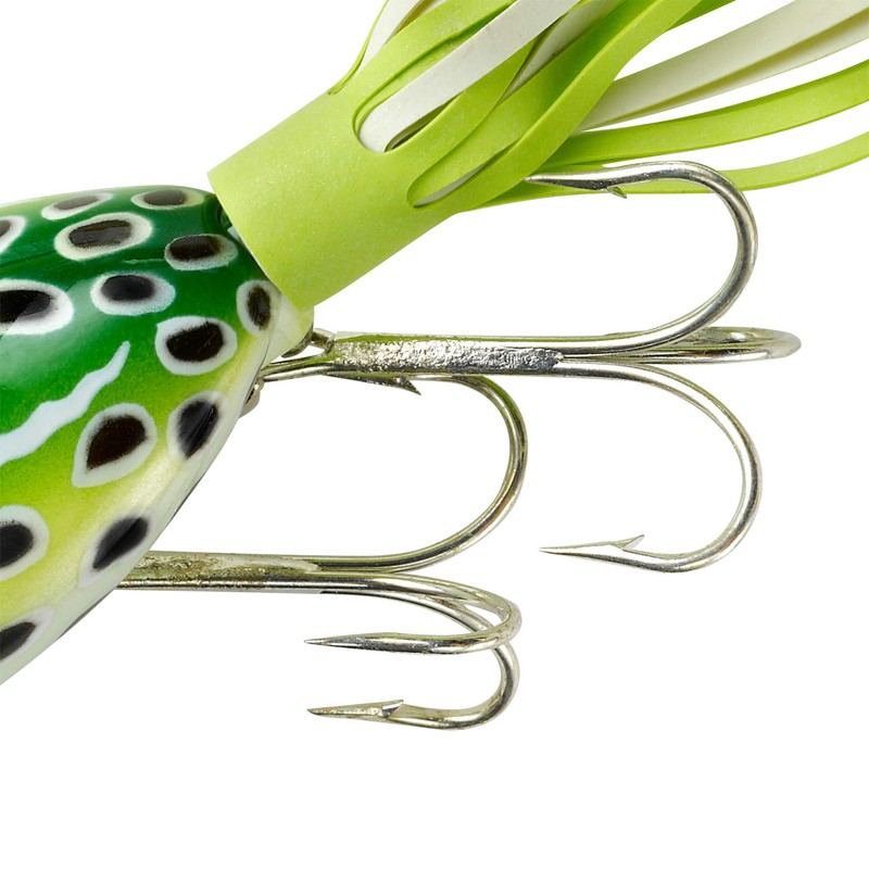Arbogast Hula Popper Baits, Leopard Frog, 2.25-Inch
