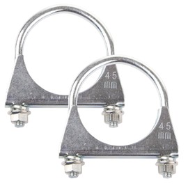 2 Pcs 45mm Exhaust Clamp, Heavy Duty Exhaust Clamps U Clamps, Special Clamp for Exhaust Pipe U-Shaped Galvanized Pipe Clamp, Exhaust U Bolts for 45mm Diameter Exhaust Tail Pipe Clamps