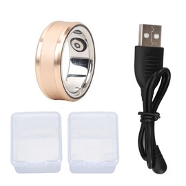Intelligent Ring IP68 Waterproof Sports Fitness Tracker Smart Ring with USB Charging Cable for Sleeping Golden 20 0.8in Diameter 2.4in Perimeter