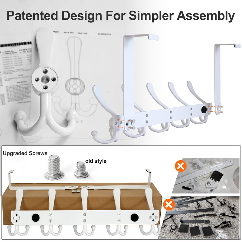 Dseap Over Door Hook 2.0 - Upgraded Version - Simple-Assembly,