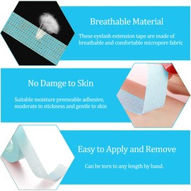 EBANKU 6Pcs Blue Eyelash Extension Tape for Eyelash Extension Supplies