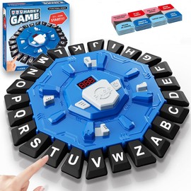 Word Game Family Board Games,Fun Fast-Paced Family Learning Game,Ages 8 & Up, 2-8 Players,15-20 Minute Play Time,35 Cards,LCD Display Timer,Christmas & Birthday Gifts(Blue)