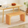 Solid Bamboo Dining and Entryway Bench Indoor and Outdoor Patio