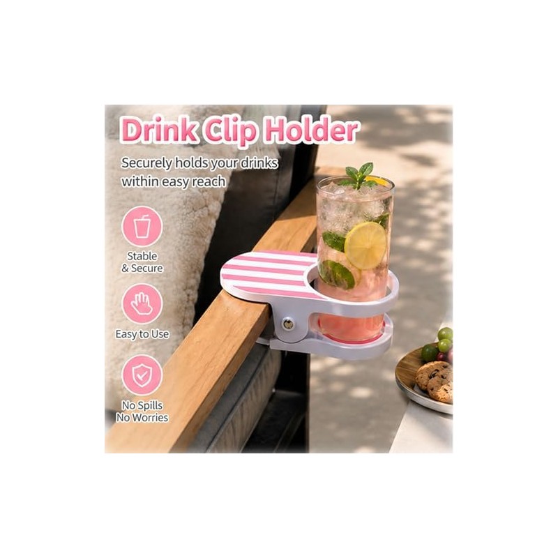 Genérico Clip-On Drink Holder, Bottle Stand Universal Cup Holder Clip,