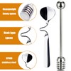 Stainless Steels Honey Spoon and Honey Stirrer,2PCS Stainless Steel Honey