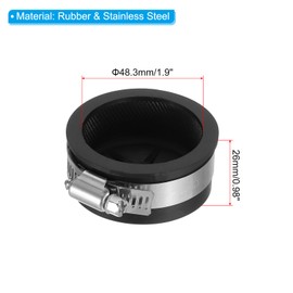 PATIKIL 1 1/2 Inch PVC Pipe Cap, 1 Pcs Steel Mechanical Test Plug with Stainless Steel Clamps Sewer Cleanout Cover Durable Sewer Pipe Plug Fit for Most Pipes Sink Pools, Black