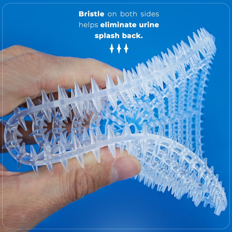Urinal Screen Splash Guard, Anti-Splash 7” Diameter Round Design, Bristle