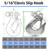MAMDAFAON 5/16 Inch Safety Chain Hook with Latch,Heavy Duty Clevis