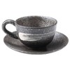 Marui Pottery Shigaraki Ware Hettamon, Cup & Saucer, Brush
