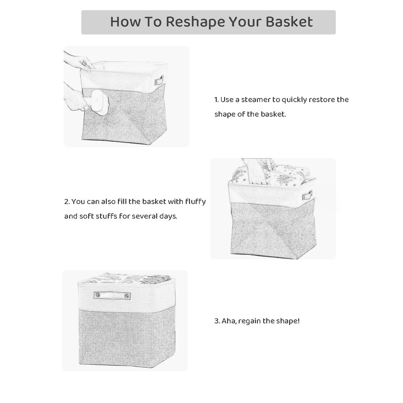 Mangata 25|28|30|33cm Fabric Storage Boxes, Set of 4 Storage Cubes(25x25x25cm,