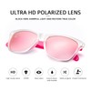 COLOSSEIN Polarized Women Sunglasses Classic Square Frame UV400 Lens (Matte