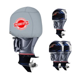 Outboard Motor Cover for Yamaha VMAX SHO Outboard Engine Cover 4-Stroke 2010-2021 VF 200 225 250 HP Cover 600D Oxford Fabric, Heavy-Duty Waterproof Boat Engine Cover Fade-Resistant Hood Cowling Cover