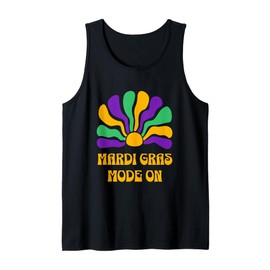 Mardi Gras Carnival Beads New Orleans French Festival Parade Tank Top