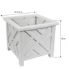 Trenton Gifts Chippendale White Planter Box Set of 2 -