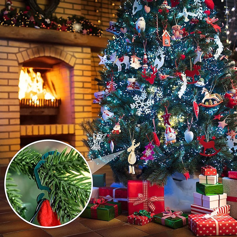 100 Pcs of Christmas Light Gutter Eaves Clip, Plastic Christmas