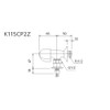 KVK K115CP2Z Washing Machine Faucet with Emergency Water Stop Function