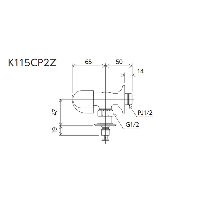 KVK K115CP2Z Washing Machine Faucet with Emergency Water Stop Function