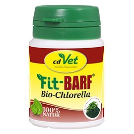 cdVet Naturprodukte Fit-BARF Bio-Chlorella 36 g - Hund&Katze - Zellen unterstützend - unangenehme Körper- und Maulgerüche - natürlicher Toxinbinder - Vitamine - Rohfütterung - BARFEN -