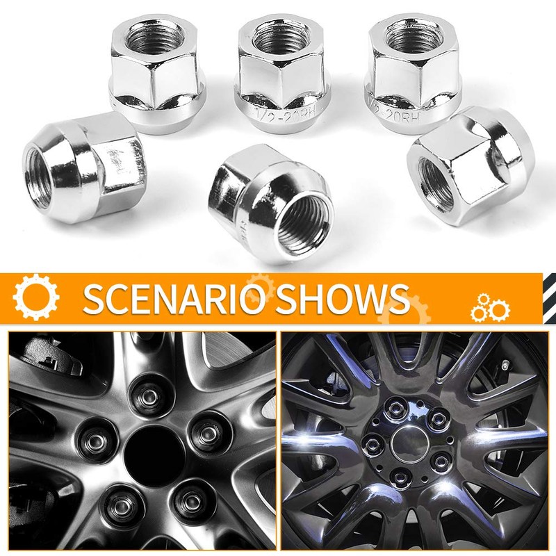 MIKKUPPA M14x1.5 Open End Lug Nuts - Replacement for Chevy