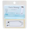 [Hanko] Twin Stamp/Drink Kamio Japan Stamp Notebook Decor Penetrating Stamp