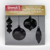 Stencil1 Holiday Ornaments Stencil - Premium Quality Reusable Stencils -