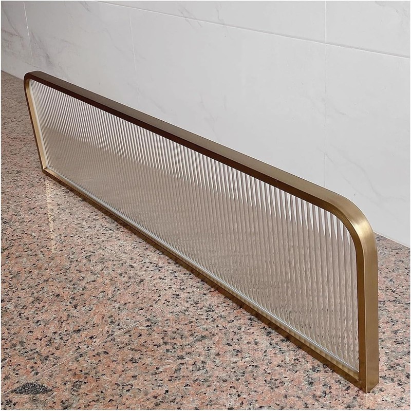 Countertop Low Fence Divide,Restaurant Decorative Partitions Grille,Dividers for Dining Areas,Gold