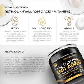 Crema hidratante facial para hombre, crema antienvejecimiento para hombres, colágeno, retinol y ácido hialurónico, día y noche, cuidado de la piel fac