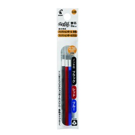 monoc Pilot Frixion Ball 4 Click Retractable 4 Color Gel Ink Erasable Multi Pen 0.38mm / Blue Black Body & Each 4 Color Refills (Black, Blue, Red, Green) Value Set Sticky note set(Japan Import)