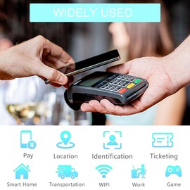 Pack of 70 NFC Tag Sticks, NFC Ntag213 Stickers, Rewritable NFC Chip, Programmable 144 Byte Memory for All NFC-Enabled Mobile Phones and Devices