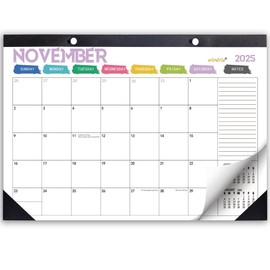 Desk Calendar 2026 Wall Calendars, November 2025 - December 2026 Monthly Planner Paper Office Desktop 17"X 12", Months Planning and Organizing Home, School, Office, Holiday, Vacation