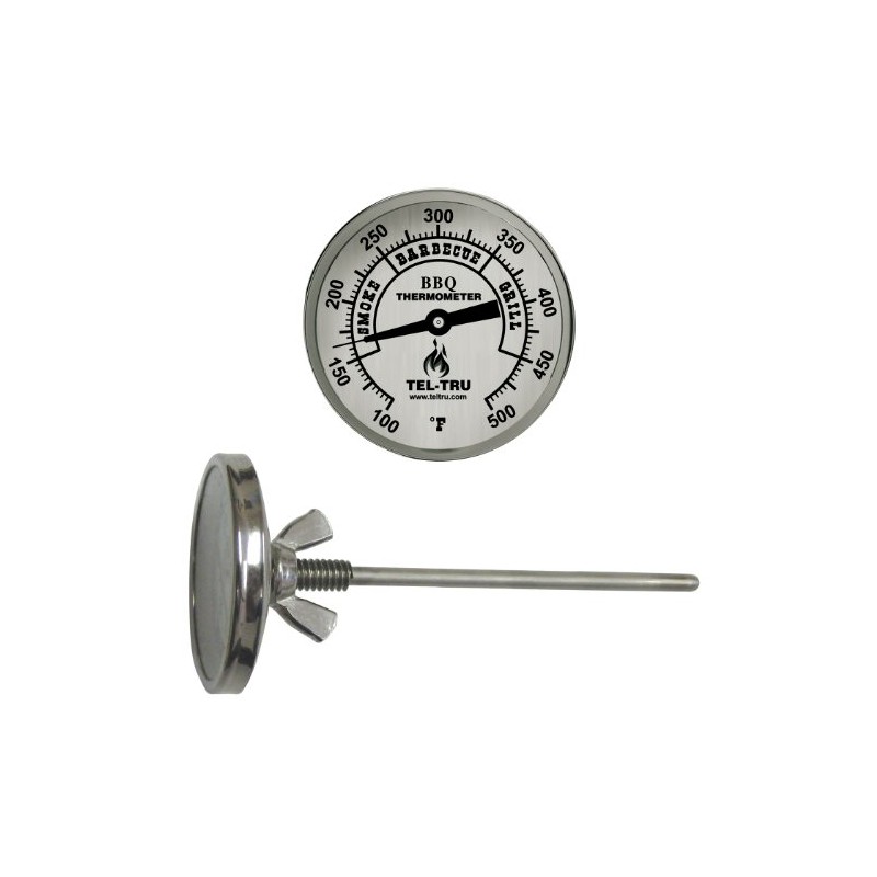 Tel-Tru BQ225 Termómetro para barbacoa, esfera de aluminio de 5