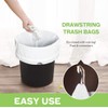 1.6 Gallon/220pcs Strong Drawstring Trash Bags Garbage Bags by Teivio,