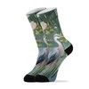 senya Women's Crew Socks Heron Bird Swamp Flower Soft Funny