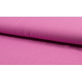 Bambino Double Gauze Muslin Fabric Material Fuchsia, 1Mtr - 140cm x 100cm