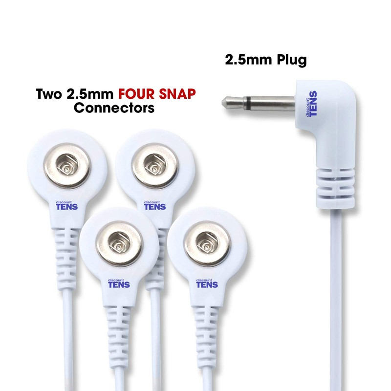 Tens Lead Wires - Port Doubler - Two 2.5mm Snap