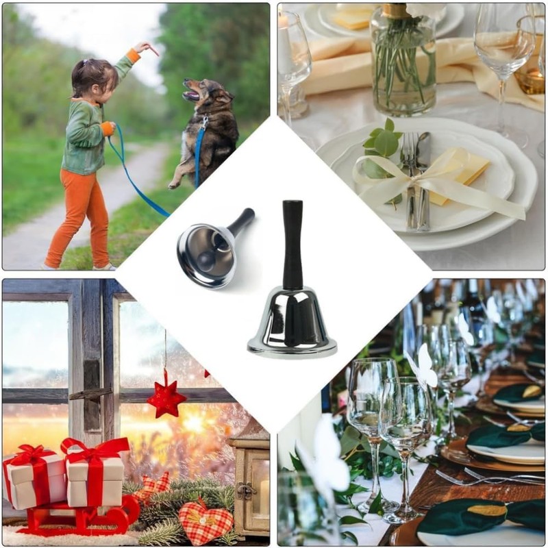 2 Pcs Hand Bell Service Bell, Hand Held Counter Reception