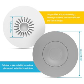 HUAERSICO Tapón de desagüe de Silicona Universal – Tapón de Lavabo con función de colador de Pelo, para bañeras, lavabos, lavabos, fregaderos de Cocina, Juego de 2