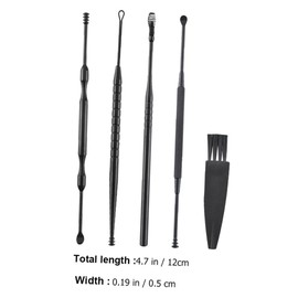 COLLBATH 1set Professional Ear Cleaning Set Earwax Remover Tools Kit Storage Box Non-Skid Handle for Family