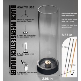 CODINOO Incense Holder for Sticks,Modern Incense Stick Holder with Glass Ash ...