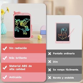 ELECGO 10 Pulgadas Pizarron Magico Luz Alta, Tablero Electrónico de Dibujo a Color para Niños, Función de Bloqueo y Borrado, Juguete Educativo Portáti