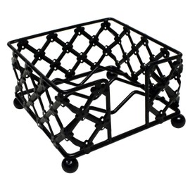 CounterArt Black Lattice Wire Square Coaster Holder