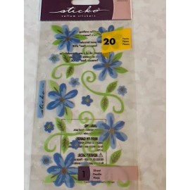 STICKO CLASSIC STICKERS PURPLE VINE FLOWER PURPLE LAVENDER 20PCS