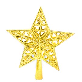 Tree Top Star, Christmas Tree, Star, 5.9 inches (15 cm), 7.9 inches (20 cm), Christmas Ornament, Tree Decoration, Hollow, Stylish, Decoration, Merry Christmas, Luxurious Decoration (Gold, 7.9 inches (20 cm)