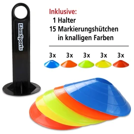 LionSports Professional Marker Cones Set (Improved Version 2020) - Perfect Football Training Accessories