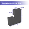 Hehdbz 3 Pack Flat Handrail High Corner Connector, 100mm Strength