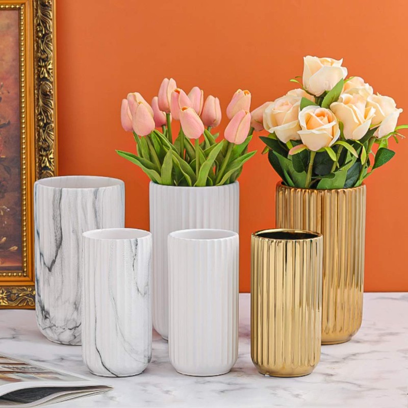 HCHLQLZ White Decorative Ceramic Vase